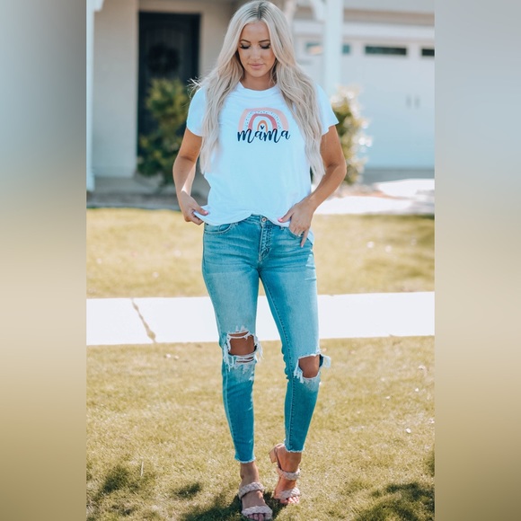 Trindy Clozet Boutique Tops - Mama Graphic Round Neck Tee
